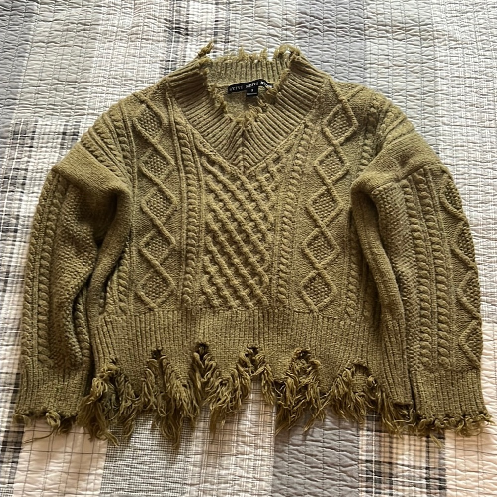 Hyfve sweater and Banana Republic shirt